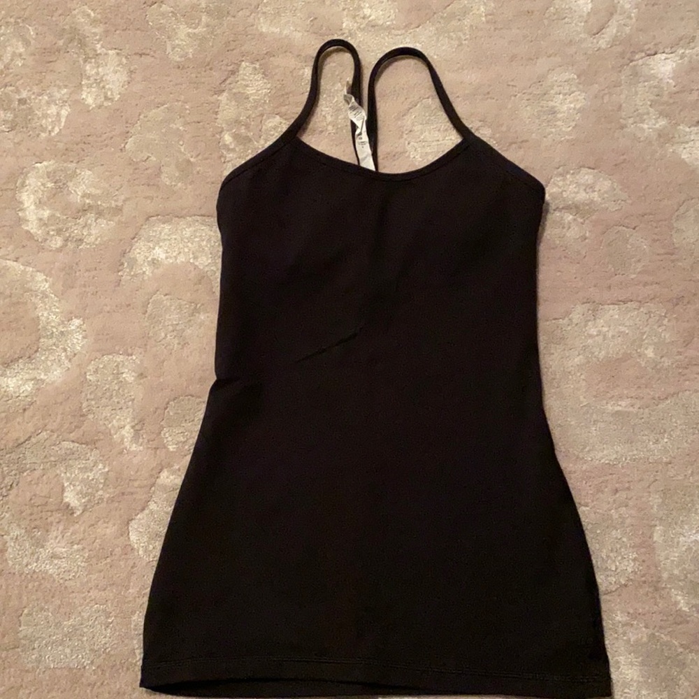 Lululemon black racer back tank size 2